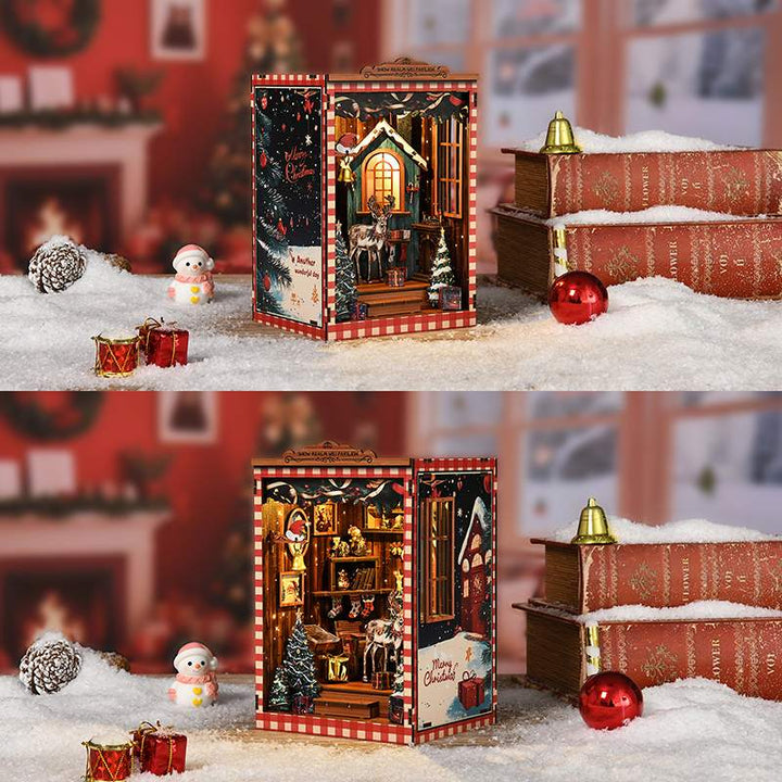 Snowy Christmas Cabin Miniature House Kit